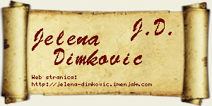Jelena Dimković vizit kartica
